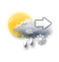 Pluie et neige mêlées s'espaçant, ou averses Pluie et neige mêlées s'espaçant, ou averses