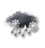 Pluie forte et neige mêlées Pluie forte et neige mêlées
